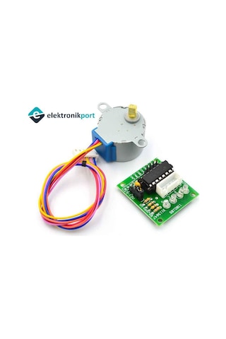 Elektronikport-28Byj-48 Redüktörlü Step Motor Ve Uln2003A Step Motor Sürücü Kart