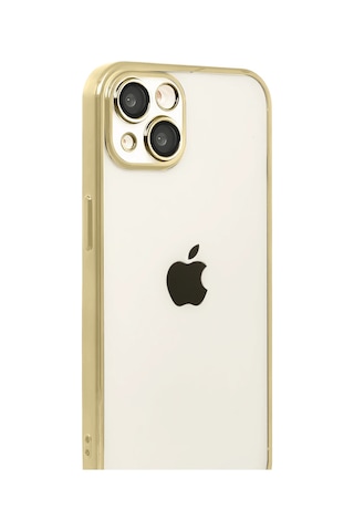 Newface - 977 - Apple iPhone Uyumlu 15 Razer Lensli Silikon - Csmo-tex - - Gold