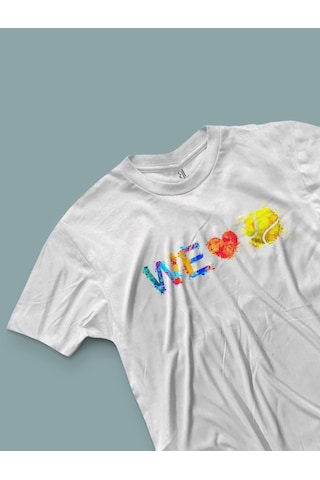 Fnbx We Love Tennis T-shirt BEYAZ