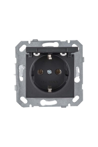 Netelsan Byobu Siyah Kapaklı Topraklı Priz Çerçevesiz