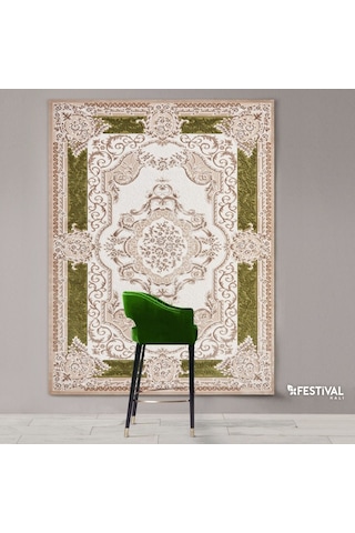 Festival Halı Nişantaşı 8121A Yeşil 160X230 Cm (3,68 M2)