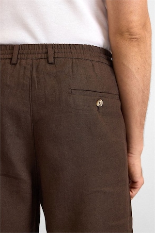 Süvari Koyu Kahve Regular Düz Twill Yarım Lastikli Şort Spn2020500045-kh9