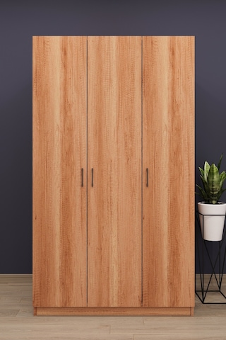 Asra Trend 3 Kapaklı Gardırop G-01 %100 MDF Geniş Hacimli Elbise Dolabı Petra