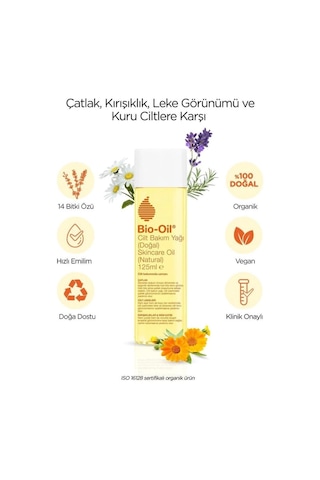 Mey İthalat Bio-oil Çatlak Karşıtı Ve Natural Cilt Bakım Yağı 125 Ml