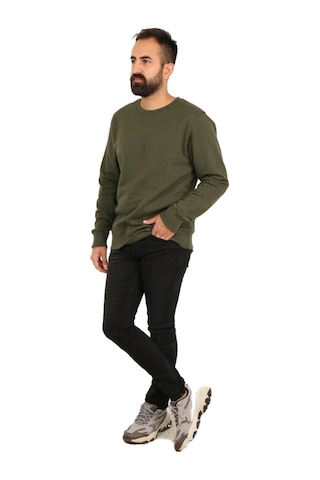 Superfly Bisiklet Yaka Erkek Basic Sweatshirt Spf101222216032 Haki