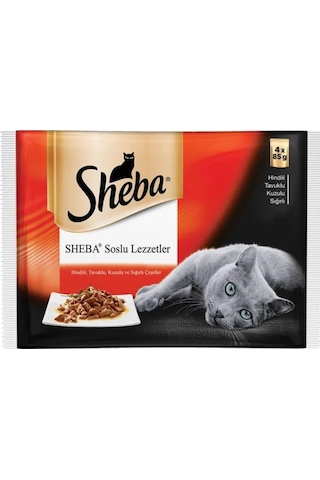 Sheba Karışık Etli Pouch Yetişkin Kedi Yaş Maması 4 x 85 G 13'lü