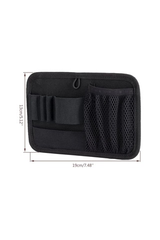 Hangfox Siyah Nilon Taktik Çanta İç Inserti - Modüler Ağızlı Çantalar İçin, El Feneri, Kalem, Anahtar Vb. Küçük Eşyalar İçin Organizatör Panel 19x13cm