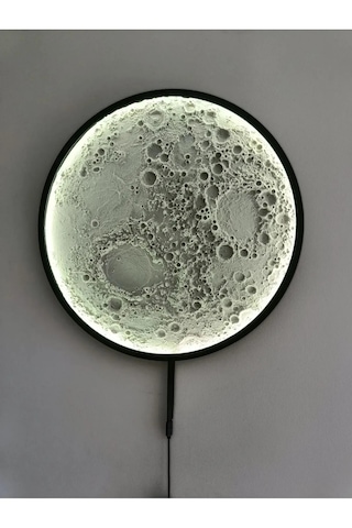 Led Işıklı Moon Lamp Ay Beyaz