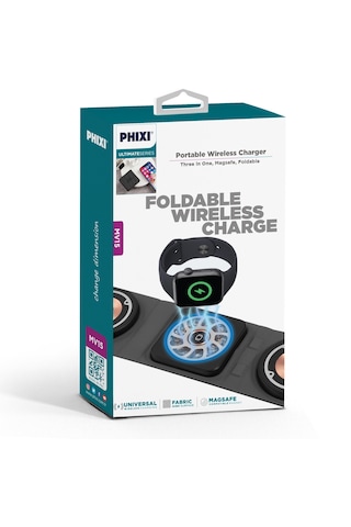 Phixi MV15 3 In 1 Manyetik Kablosuz Şarj Seti