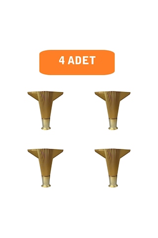 Homdep Kanepe Koltuk Tv Ünitesi Konsol Yükseltme Kumru Model Plastik Ayak 15 Cm Gold Renk 4 Adet Gold