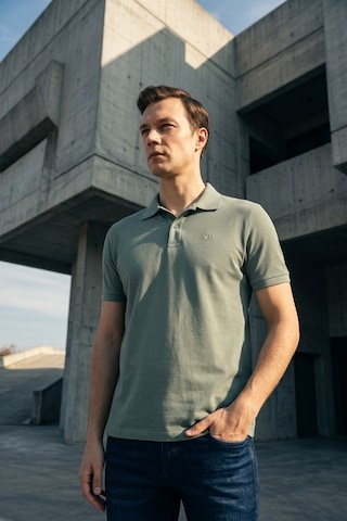 Süvari Slim Fit Düz Baskısız Pike Düğmeli Polo Yaka Nefes Alabilen T-shirt Su Yeşili