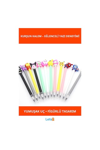 Renkli Karışık Kahraman Figürlü Kurşun Kalem Çok Renkli