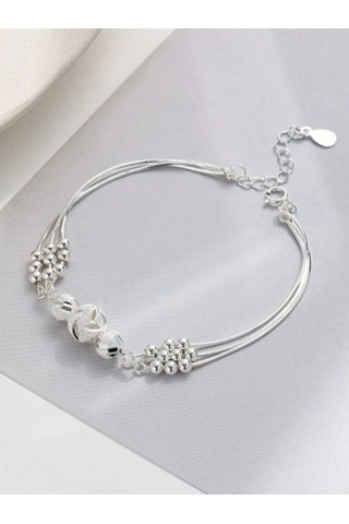 925 Ayar Gümüş Boncuk Top Bileklik