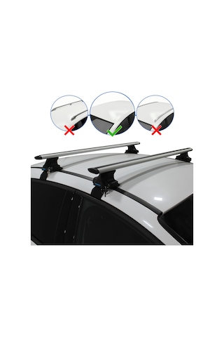 Seat Ibiza 2013 - 2017 Model Arası Uyumlu Ara Atkı Tavan Barı Trophy Gri