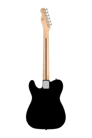 Squier 0373452506 Sonic Telecaster Elektro Gitar Siyah Akçaağaç Klavye Beyaz Pickguard Ve Modern Telecaster