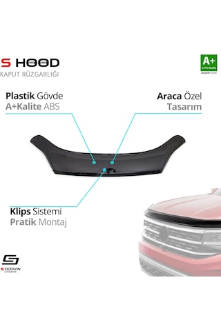 S-dizayn Peugeot Boxer Abs Plastik Kaput Rüzgarlığı 2014 Üzeri A+kalite