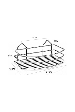 Teknotel Tek Katlı Banyo Duş Rafı Krom Bk007 Krom