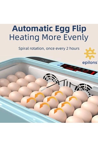 Kuluçka Makinesi Epo-s64 Yumurtalık 5 Programlı Tam Otomatik