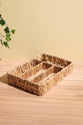 Cliento Hasır 4 Bölmeli Çekmece İçi Kaşıklık Kahverengı Kahverengi