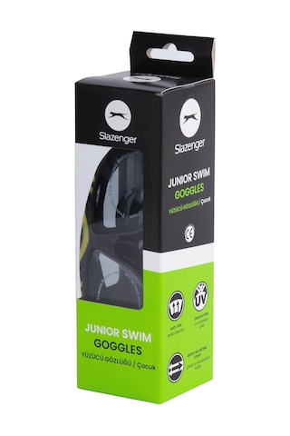 Slazenger Junior Yüzücü Gözlüğü Gl7 Smokeblkblkyellow Siyah