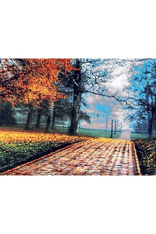 Kayıp Mevsimin Hikayesi Adlı İran Tebriz Halı Tablo 123x73cm - Duvar Halı Kilim Tablo