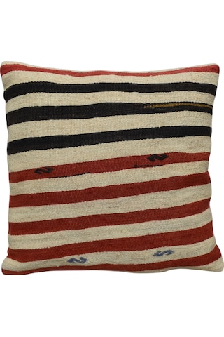 Zehra Abla Halı Yeni El Dokuma Dekoratif Kilim Kırlent Yastık Kılıfı 6705 Çok Renkli