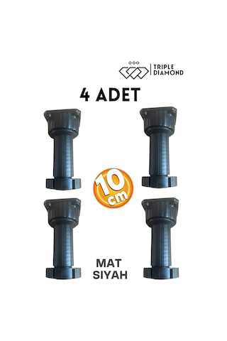 Ayarlanabilir 10cm -15cm Dolap Mobilya Mutfak Tezgah Yükseltici Ayağı Siyah Denge Ayakları 4 Adet Renkli