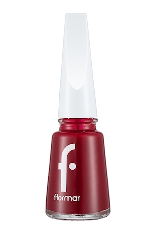 Flormar Klasik Parlak Bitişli Yüksek Pigmentli Oje - Nail Enamel -406 Dark Red New- 8682536036009