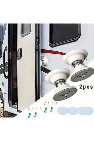 Honeybeeshop 2li Paket Beyaz 2 Adet Silikon Manyetik Kapı Tutucu Rv Kamyon Trailer İçin Matkap Gerektirmez Kurulum Güçlü Manyetik Çekim Sessiz Çalışma 2'li Paket Beyaz