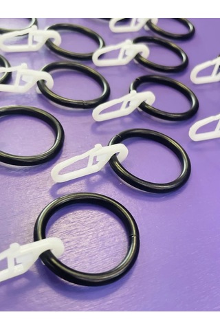 Lundo Kancalı Perde Halkaları Siyah 30 Adet 402335429 Siyah