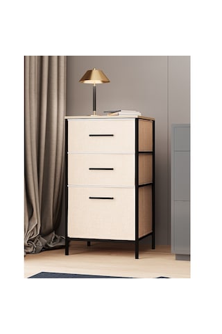 Çok Amaçlı Dolap 3 Çekmeceli Orta Boy Komodin Sehpa Çam 1601