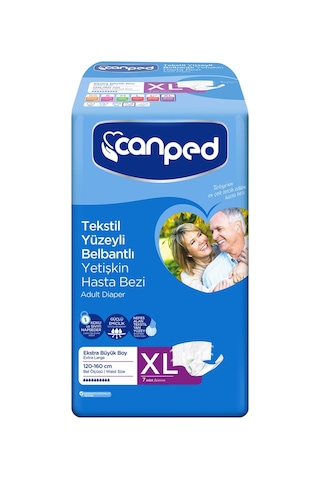 Canped Belbantlı Yetişkin Hasta Bezi Extra Büyük Boy XL 7'Li
