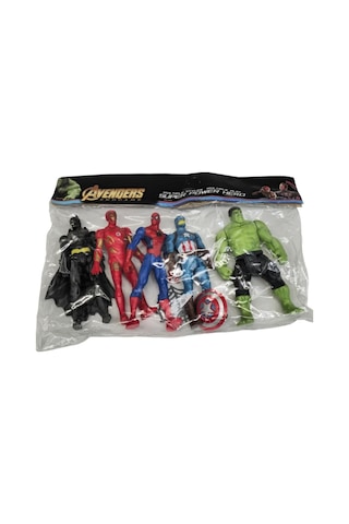 Ethem Oyuncak 5'li Süper Kahramanlar Pvc Oyun Seti 2156-p5, Hulk Ironman Captain America Spiderman Batman