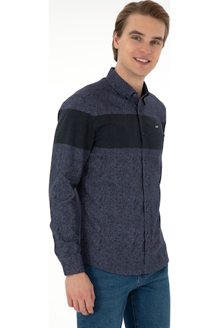 U.s. Polo Assn. Erkek Lacivert Gömlek Desenli 50291251-vr033 Lacivert