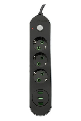 Mf Product Jettpower 0366 Akım Korumalı 3 Usb'li 3'lü Grup Priz 2