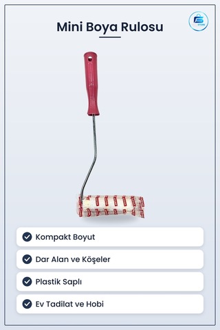 Küçük Saplı Parmak Rulo Mini Boya Aparatı Duvar Boyama Ev Tadilat