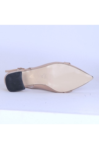 Moda Ayakkabı 166 Cilt Kadın 7cm Topuklu Ayakkabı Krem