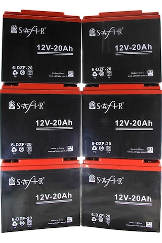 Jel Akü 12 V - 20 Ah 6'lı Set Yeni Tarihli