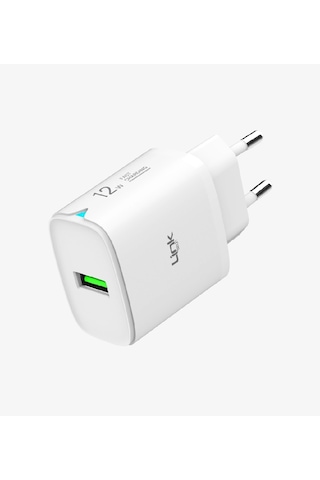 Linktech Micro Usb Şarj Aleti - Beyaz - Telefon Hızlı Şarj Aleti - 12w Micro Usb Kablolu Şarj Cihazı