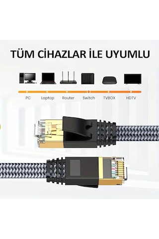 Cat 7 Kablo 2 Metre Cat7 Patch Stp Ethernet Kablosu
