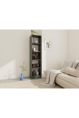 Mm 5 Bölmeli Kitaplık Yl Kygr 400 300 1690 Koyu Gri