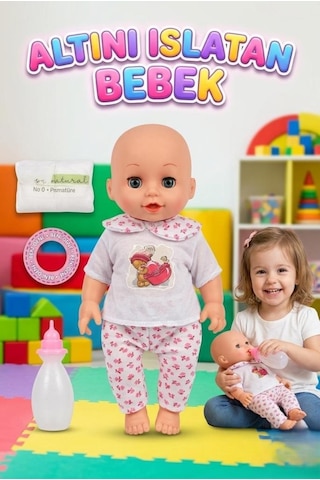 Altını Islatan Bebek Türkçe Konuşan Eğitici Oyuncak Kolları Kafası Ve Bacakları Et Oyuncak Bebek
