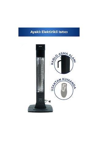 Flamo 5965 2500 W 4 Kademeli Uzaktan Kumandalı Karbon Infrared Duvar Isıtıcı
