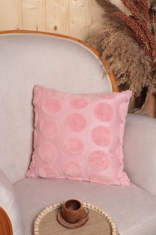 Luna Welsoft Jakarlı Dekoratif Kırlent Kılıfı 43x43 Cm - Ztluna0 Pembe
