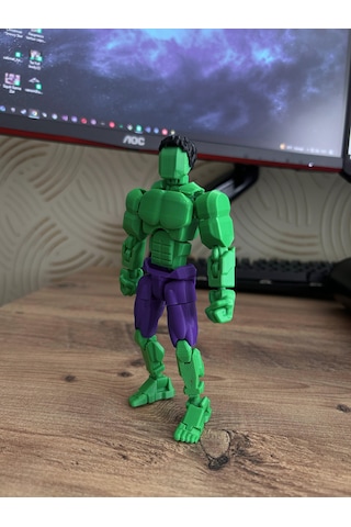Dummy Hulk 3d Baskı Eklemleri Hareketli Figür 16 Cm Koleksiyonluk Figür Oyuncak Hulk