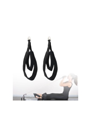 Dolıty Reformer Için 2 Pilates Çift Döngü Askısı Siyah Siyah