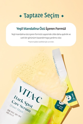 Leke Karşıtı Serum Yaprak Maske Goodal Green Tangerine Vita C Dark Spot Care Serum Sheet Mask