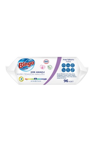 Bingo Clean Yüzey Temizlik Havlusu 96 Yaprak Lavanta Kokulu 4lü 4'lü Set