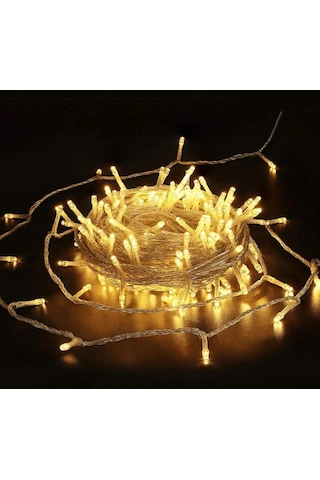 20 metre Led ışık Fişli Ve Eklemeli Sıcak Beyaz Led Işık Zinciri - Dekoratif Peri Işıkları, Oda Ve Dış Mekan Süsleme Led Işık 20 Metre