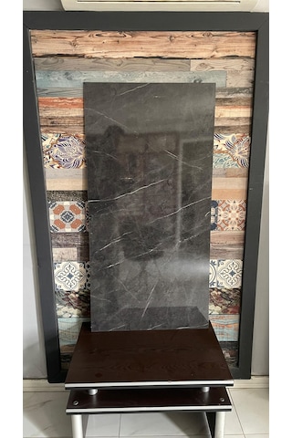 Pvc Mermer Panel Dark Grey 60 X 120